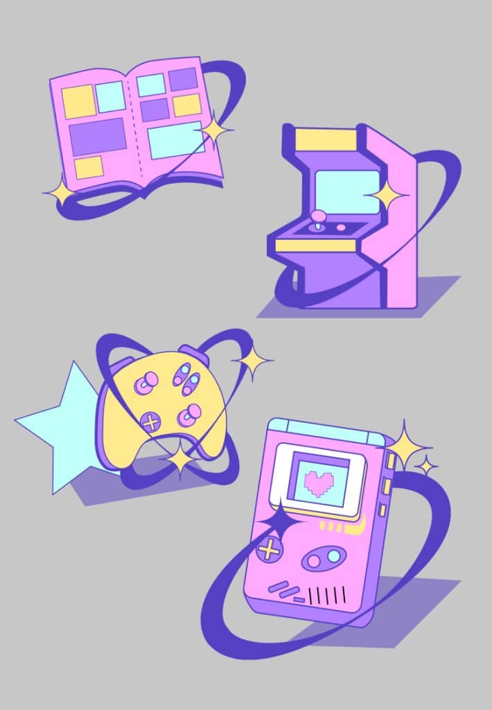 Série d'illustrations pour la marque Vieux Jeux - Pixta communication